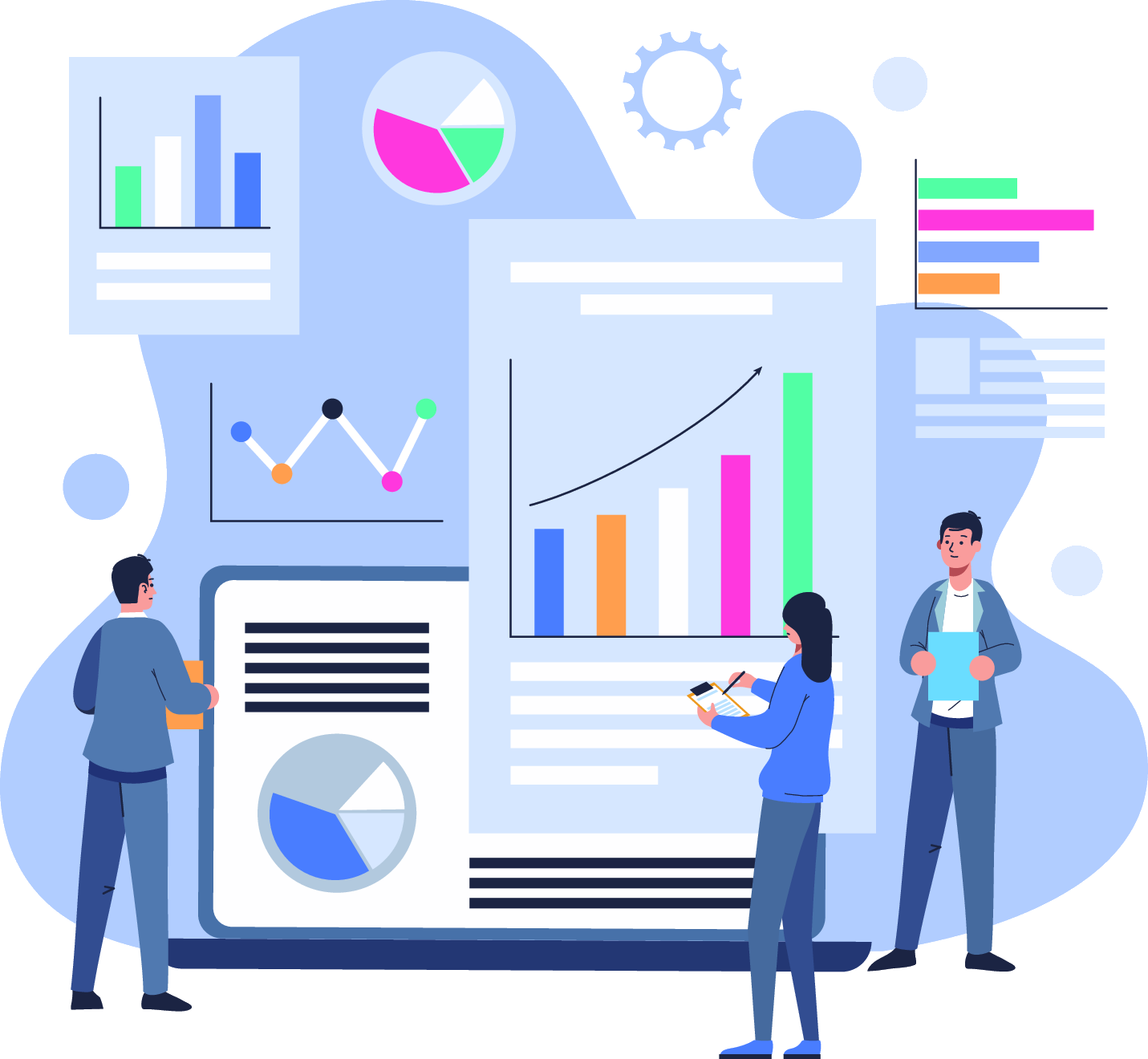 Growth chart illustration